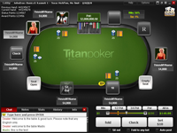 Screenshot des Titan Poker Tisch